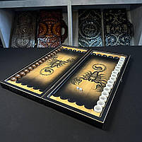 Нарди дерев'яні подарункові Скорпіон 50×23 см довгі нарди та короткі нарди, фото 7