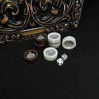 Нарди дерев'яні подарункові Скорпіон 50×23 см довгі нарди та короткі нарди, фото 8