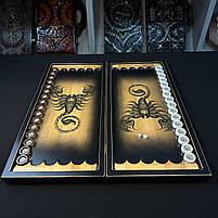 Нарди дерев'яні подарункові Скорпіон 50×23 см довгі нарди та короткі нарди, фото 6