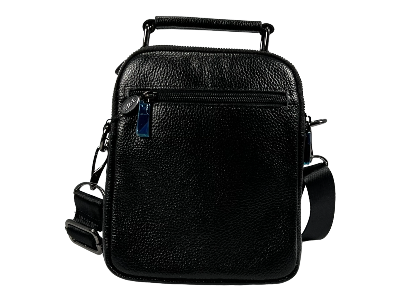 Сумка через плече на п'ять відділень, ремінь, що знімається, ручки для переносу, чорна