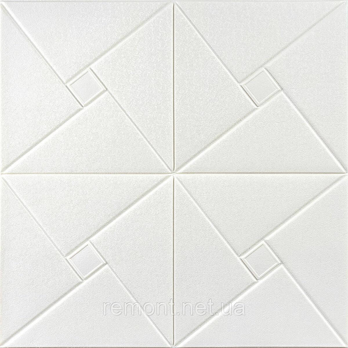 Самоклеюча декоративна настінно-стельова 3D панель 680х670х5.5мм Орігамі (173) SW-00000182, фото 1