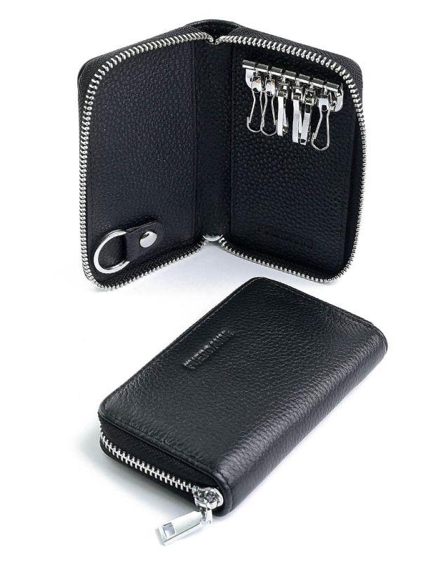 Шкіряна ключниця 9966 Black.Купити чоловічі гаманці оптом и в розницу в Украине.