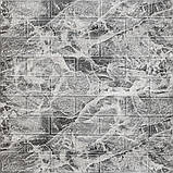Самоклеюча 3D панель в рулоні 19600x700x3мм Мармур Чорний (R061-3-20) SW-00001196, фото 2