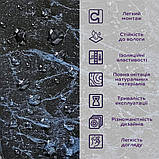 Декоративна ПВХ плита 1,22м х 2,44м х 3мм Чорний мармур SW-00001404, фото 5