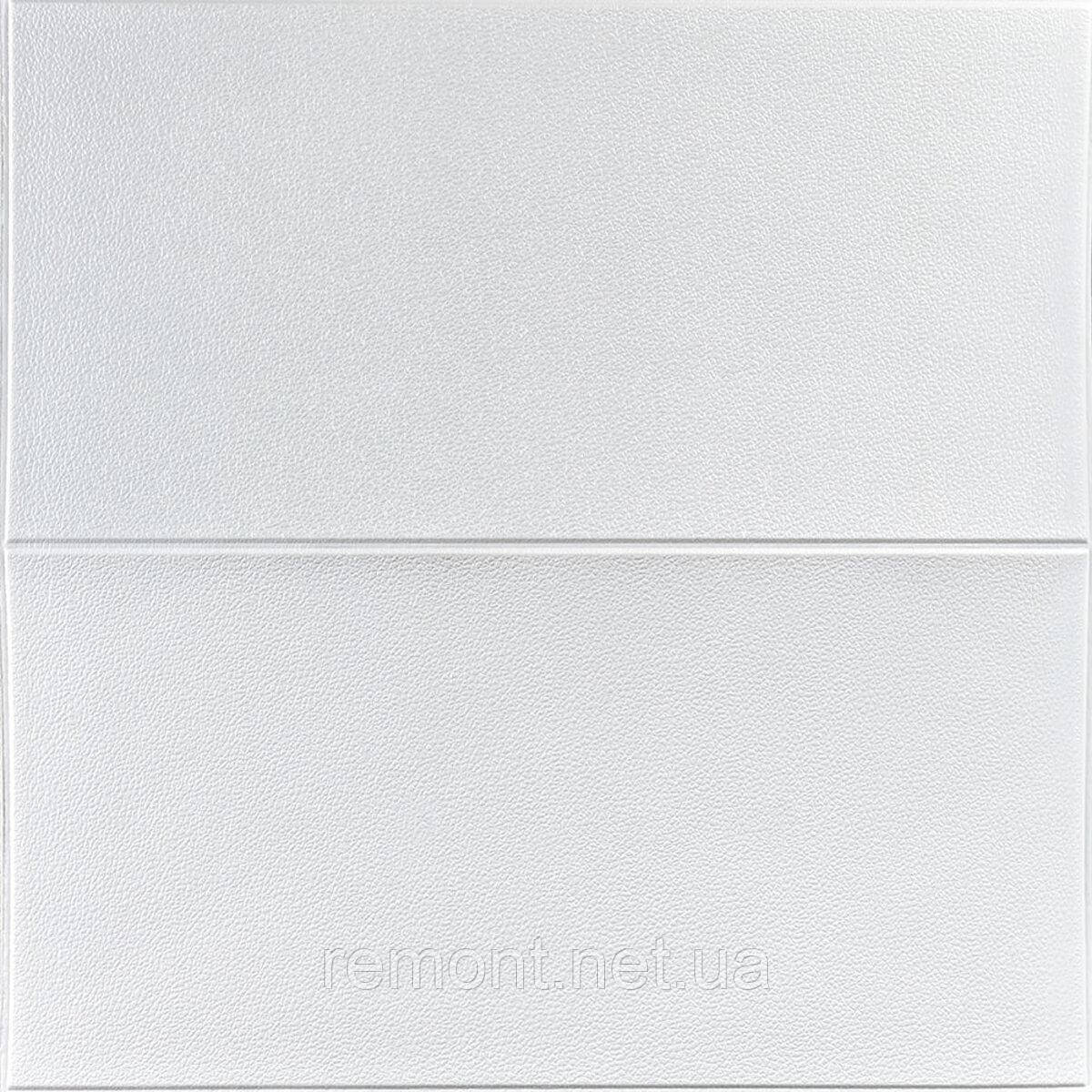 Панель стінова 3D 700х700х5мм Квадрат білий SW-00001802, фото 1