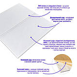 Панель стінова 3D 700х700х5мм Квадрат білий SW-00001802, фото 2