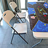 Складний стілець 47,5х59х86,5см Білий (стандартний тип) SW-00001607, фото 9