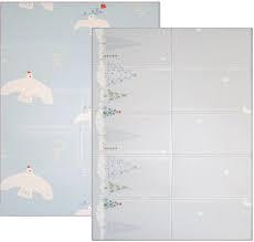 Дитячий двосторонній, складний килимок "Зимова ніч та Птах миру", 150х200x1 см, фото 1