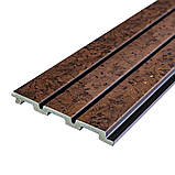 Рейка декоративна PS 2900х120х12мм Темно-коричневий із золотими вкрапленнями SW-00001737, фото 2