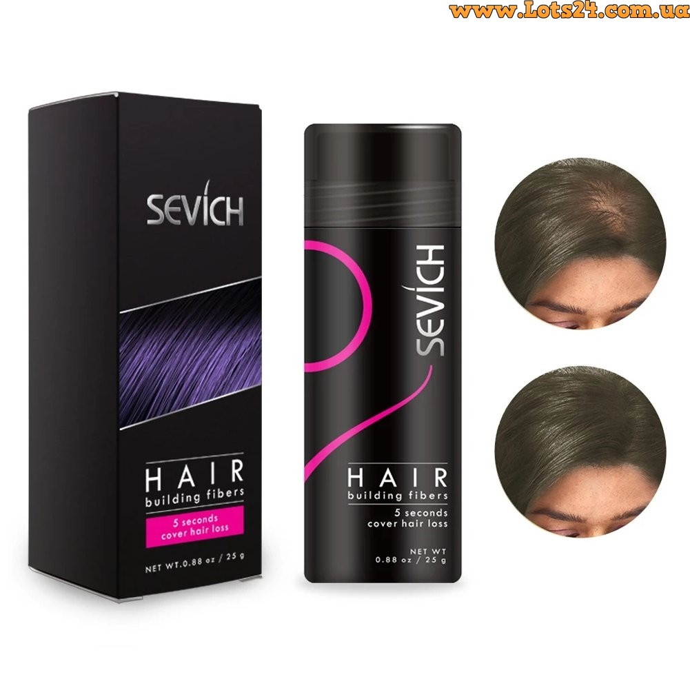 Пудра-загусник волосся Sevich 10 кольорів для об'єму камуфляж лисини як Toppik Fully Caboki Med Brown (русявий), фото 1