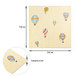 Панель стінова 3D 700х700х4мм Повітряні кулі фактурна текстура SW-00001972, фото 3