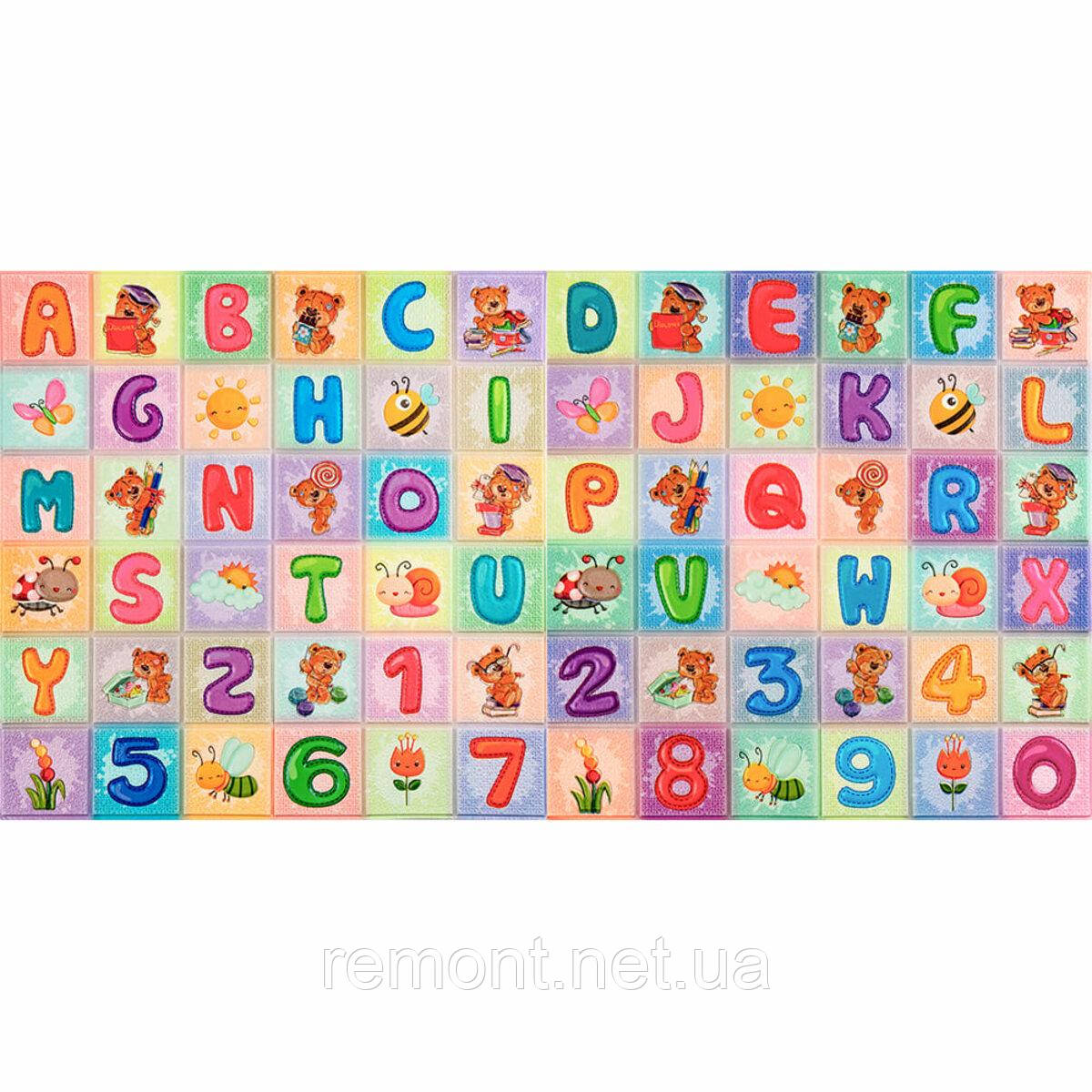 Набір панелей стінових 3D 700х1400х4мм Абетка (2шт) SW-00002352, фото 1