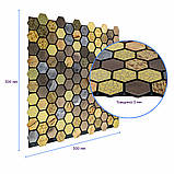 Самоклеюча алюмінієва плитка 300х300х3мм Луска SW-00001931, фото 3