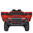Дитячий двомісний великий електроджип Super 4 × 4 (червоний колір), фото 4