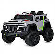 Дитячий двомісний великий електроджип Super 4 × 4 (сірий колір), фото 2