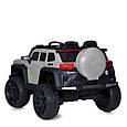 Дитячий двомісний великий електроджип Super 4 × 4 (сірий колір), фото 3