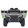 Дитячий двомісний великий електроджип Super 4 × 4 (сірий колір), фото 4