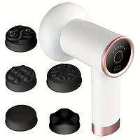 Масажер ручний акумуляторний Deep Rolling Massager SL-630 для тіла з насадками антицелюлітний Білий