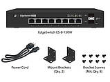 Комутатор Ubiquiti EdgeSwitch 8 - 150W model (ES-8-150W), фото 5