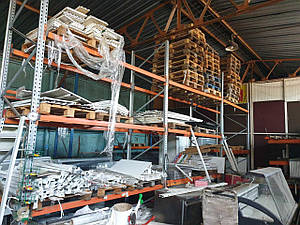 Палітний стелаж-бу. Стеллаж для склада бу. Стелажі під палети бу