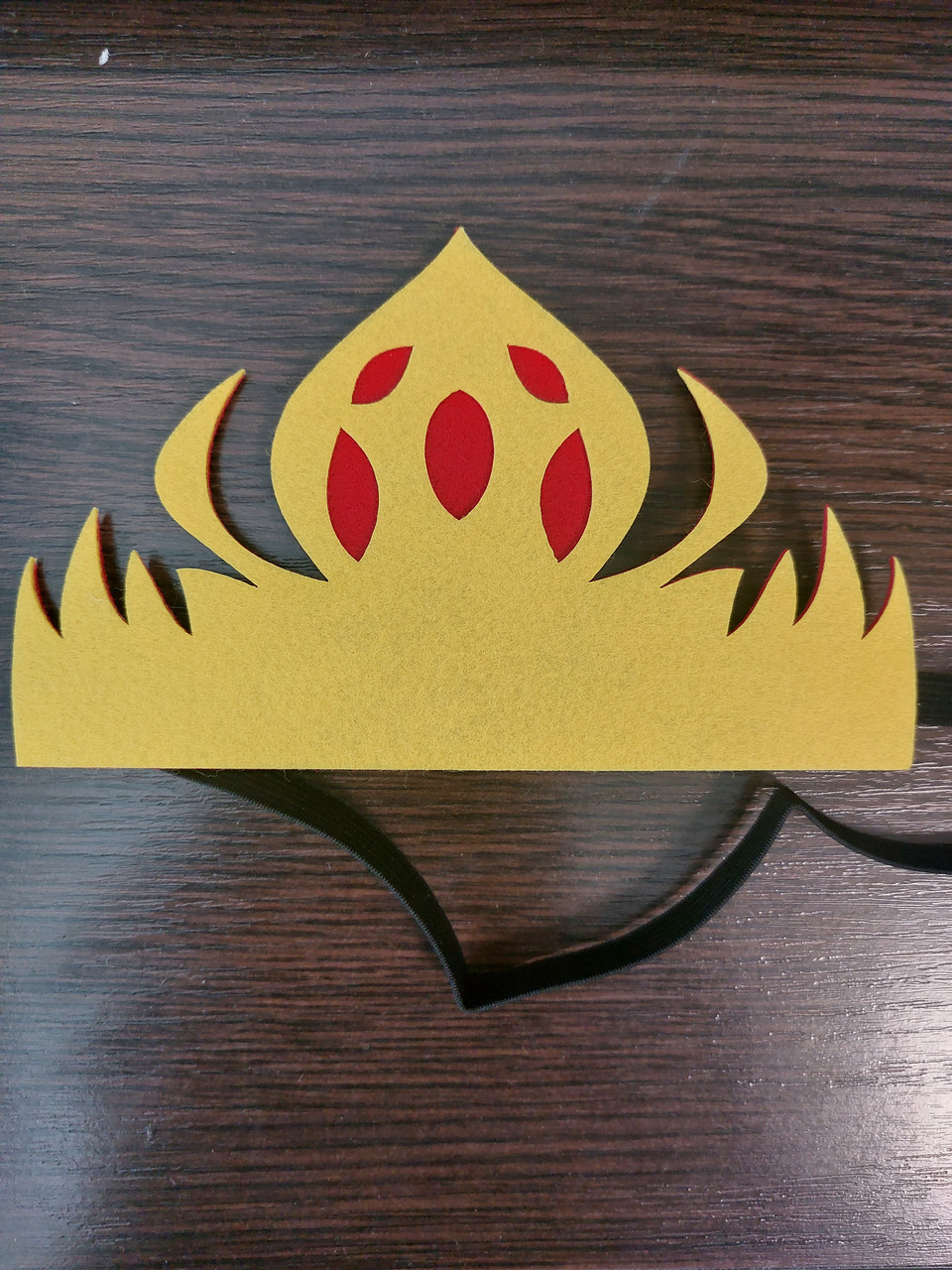 Дитяча маска Корона 18 на 10 см жовтий, фото 1