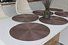 Сервірувальні килимки круглі (набір 6 шт одного кольору) Сhocolate/6/38, фото 6