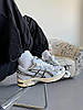 Кросівки Asics Gel 1130 White Silver Black Асікс Гель білі для хлопців дівчат молодіжні весна літо, фото 4