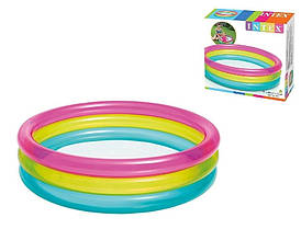 Дитячий басейн надувний Intex 813447 для самих маленьких дітей круглий для вулиці саду дачі та будинку 86 х 25 см