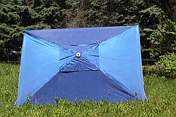 Парасолька торгова 3х3 метри зі срібним напиленням і вітровим клапаном