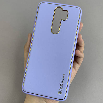 Чохол для Xiaomi Redmi Note 8 Pro шкіряний чохол на телефон сяомі редмі нот 8 про бузковий u9h, фото 1