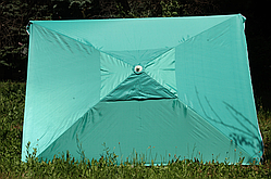 Парасолька торгова 3х3 метри зі срібним напиленням і вітровим клапаном