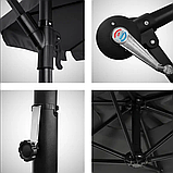 Парасолька садова Garden Rosa 300см Графіт + Чохол в подарунок (Польща) - зонт пляжний, фото 3