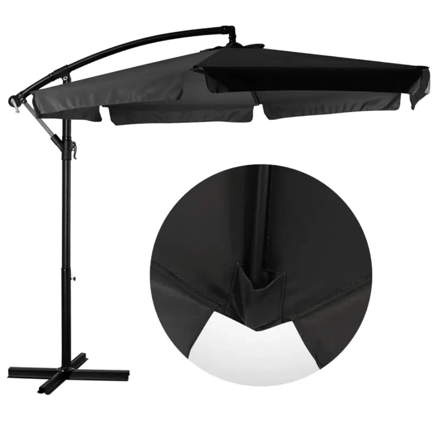 Парасолька садова Garden Rosa 300см Графіт + Чохол в подарунок (Польща) - зонт пляжний, фото 1