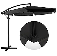 Парасолька садова Garden Rosa 300см Графіт + Чохол в подарунок (Польща) - зонт пляжний