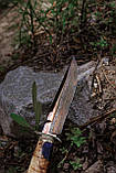 Ексклюзивний ніж ручної роботи з мозаїчного дамаська у вигляді пера «Орел #12» 60 HRC., фото 6