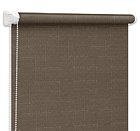 Ролеты на окна Рулонные шторы Жалюзи Однотонные Лен 7437 Какао