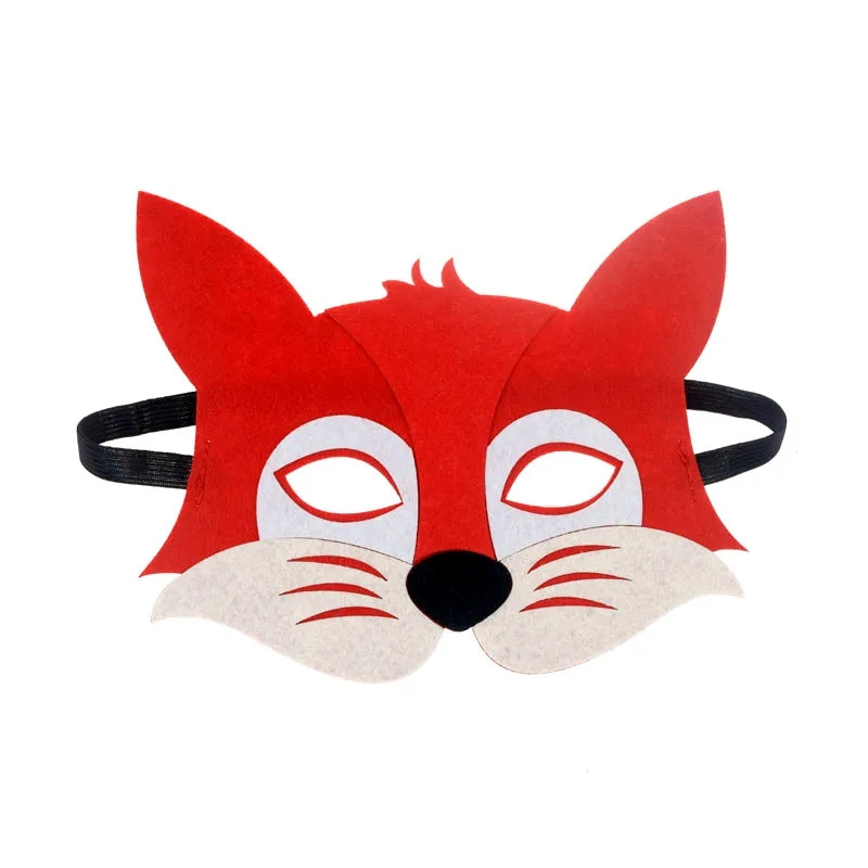 Дитяча маска Лисиця 19 на 14 см червоний, фото 1