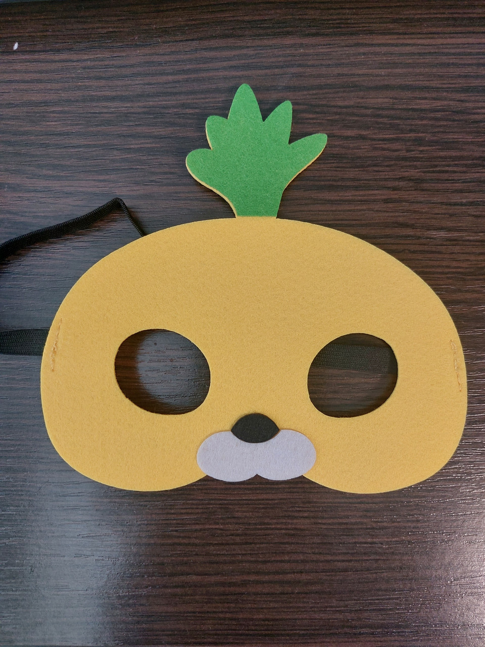 Дитяча маска Морква 16 на 16 см жовтий, фото 1