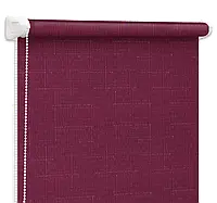 Ролеты на окна Рулонные шторы Жалюзи Однотонные Лен 2109 Темно-фиолетовый