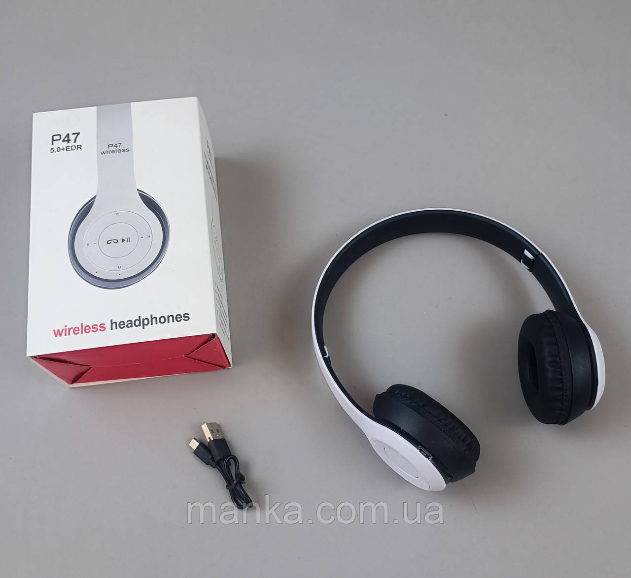 Навушники безпровідні C 60910  бездротові, Bluetooth, мікрофон білий колір