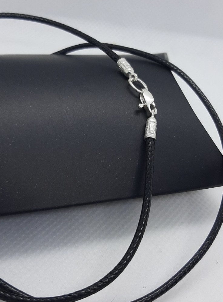 Шнурок шовковий зі срібною застібкою, фото 1