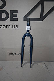 Вилка 26" Жорстка ST 1-1/8 rod-158 безрізьбова v-br синій (матовий) YS 7102 60% matt Dorozhnik LUX