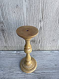 Підсвічник буковий 25см дерев’яний лакований, фото 3