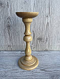 Підсвічник буковий 25см дерев’яний лакований, фото 4