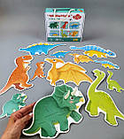 Пазли 88769  39 елементів, "Динозаври", 6 тваринок, 6 карток-прикладів, в коробці, фото 2