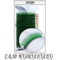 Вії I-BEAUTY MIX Зелені C 0,10 9-12