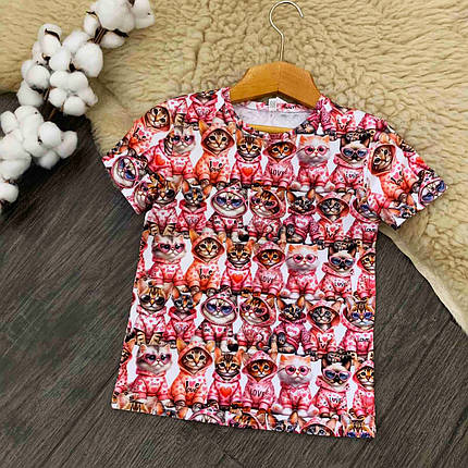 Дитяча футболка котики в худі Five Stars 10808-98р, фото 1