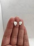 Срібні сережки Сердечки, фото 3