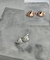 Срібні сережки Сердечки