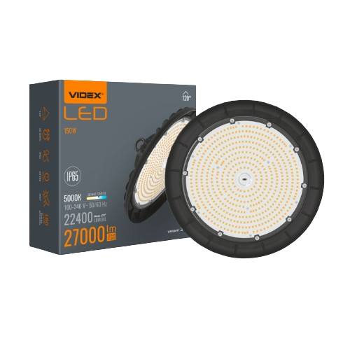 LED Світильник висотний 150W 5000К 27000Lm 220V чорний ХайБей VL-HB01-1505B Videx